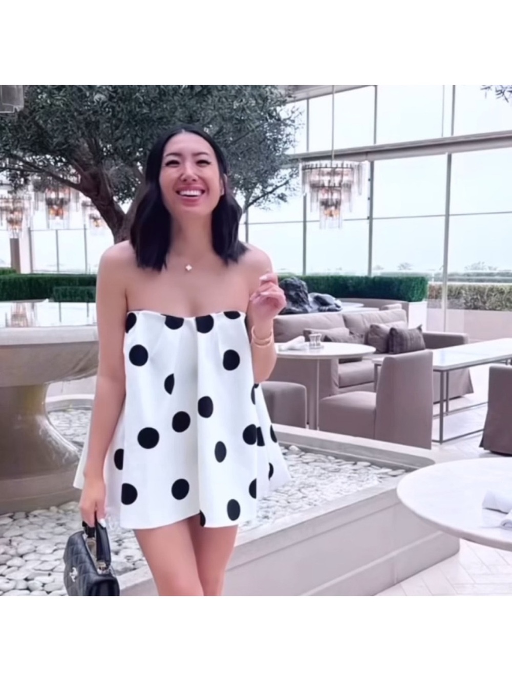 Zara polka dot top